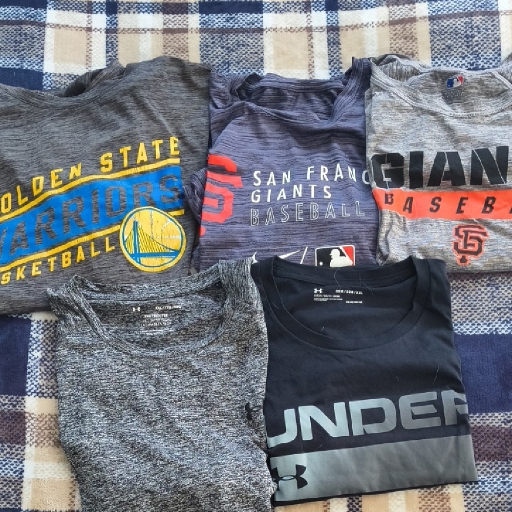 Nike Blue and Gray Graphic Tee